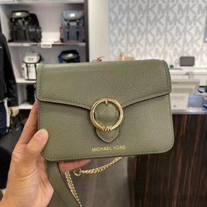 MK WANDA SM FLAP CROSSBODY ARMY GREEN